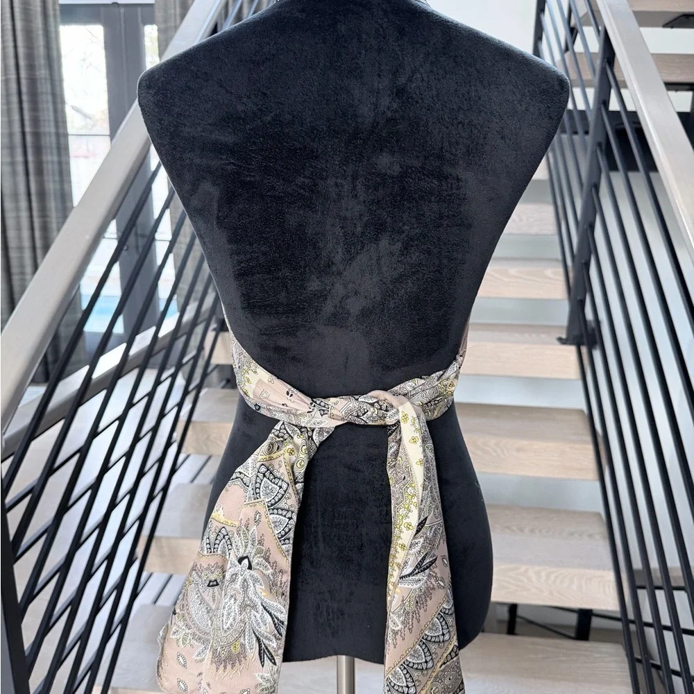 New Boho Y2K Bandana Paisley Print Scarf Top one size